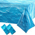 Irenare 2 Pieces Ocean Waves Plastic Tablecloth, 54 x 108 Inch Ocean Table Cover for Beach Pool Birthday Party