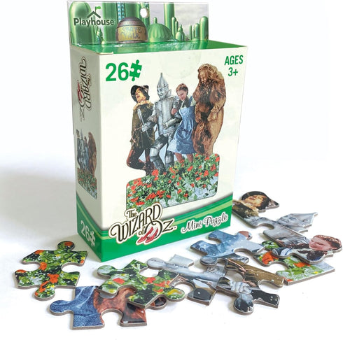 Playhouse Wizard of Oz Poppy Fields 26-Piece Mini Puzzle for Kids, Die-Cut Shaped