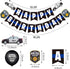 Sumind 32 Pieces Police Party Decorations Set - Police Academy Graduation Party Swirls with 20 Balloons, 2 Banners