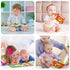 Vicloon Soft Baby Books Toys, 3D Touch and Feel Crinkle Cloth Book for 0-3 Year Old, Educational Learning Toy