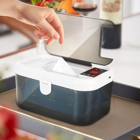 LICAEVEY 80 3 Settings Baby Wipe Warmer with Spring Design, Large Capacity Wipes Dispenser, Top Heating