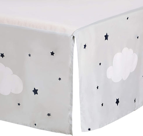 Set, 3 Set, La Premura Sleeping Moon Baby Nursery Crib Bedding Piece Standard Size Crib Bedding Blue and Grey