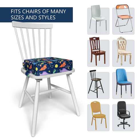 4 Inch Toddler Booster Seat for Dining Table, Portable Booster Seat for Kitchen Chair, High-Density Foam Cushion