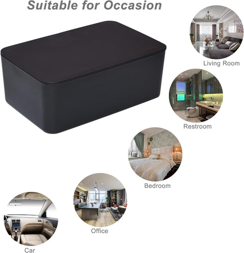 Stylish Black Diaper Wipes Holder - Versatile Tissue Storage Box for Home, Office, and Cars