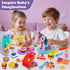 60 3 1 Sets 3-4-8, Playset Aprilwolf PCS in Dough for Kids Ages Art Crafts Dough Tools Kit, Unicorn Hair Stylist, Ice