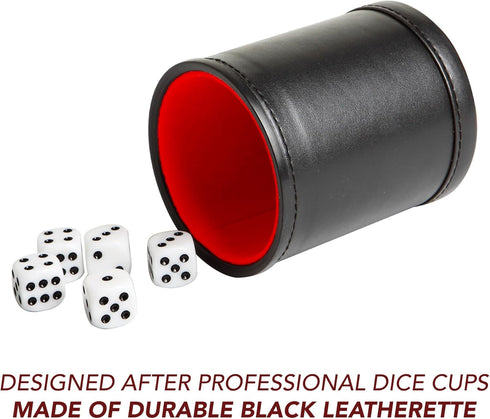 Hathaway Modifier Dice Cup with 5 Dice, Black, 16mm