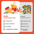 6-12-36 1-3, 1 Jollybaby Soft Picnic Basket Cutting Play Food Toys for Baby Months, Montessori Sensory Felt Fake Food