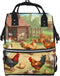 HCBPWVQA Roast Chicken Hen Farm Diaper Bag with Changing Pad and Pacifier Holder,