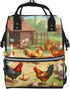 HCBPWVQA Roast Chicken Hen Farm Diaper Bag with Changing Pad and Pacifier Holder,