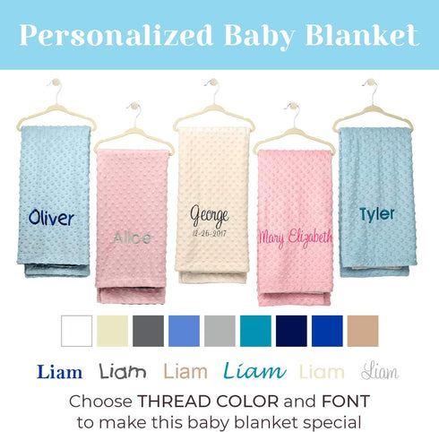 Cozy berry bebe Personalized Baby Blanket for Boys, Fast USA Shipping, Custom Baby Blankets, Personalized Gifts