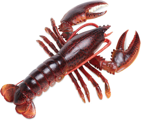 8" 3+ Safari Ltd. Maine Lobster Figurine - Realistic Crustacean Figure - Educational Toy for Boys, Girls, and Kids Ages