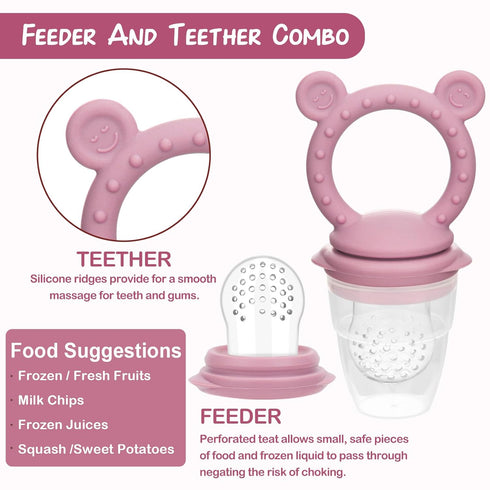 (2 Pack), WAJIAYON Baby Breastmilk Popsicle Molds & Baby Fruit Feeder Infant Food Freezer Tray Storage Containers