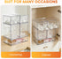 5 Pack Countertop MINMUNJIU Baby Bottle Organizer, Clear Space-Saving Stackable Drawer with Handle, Baby Bottle Storage