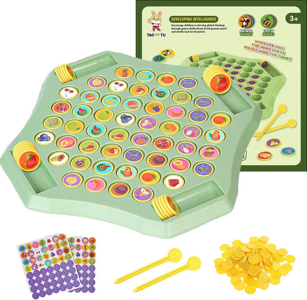 DEEMO Flip Chess Memory Game, 54PCS Fruit Matching Puzzle Toy for Kids &