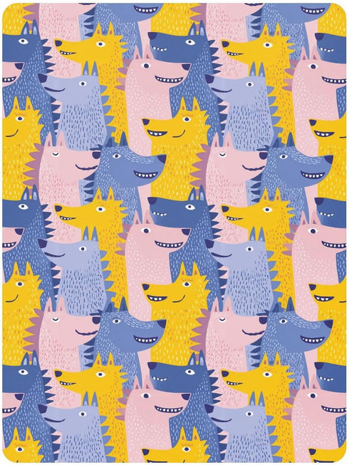 miaozhen 1 Pack 52x28 Cotton Baby Crib Sheets Soft Comfy Funny Nile Wolf Colorful Toddler Mattress Sheet for Nursery de