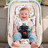 Infant Car Seat Insert with Removable Cushion for Baby Girls, Reversible Newborn Carseat Insert for Baby Head Body