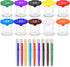 Paint Cups – 10 Pack No Spill Paint Containers with Lids for Kids, Toddler Art Supplies Paint Cups with Brushes