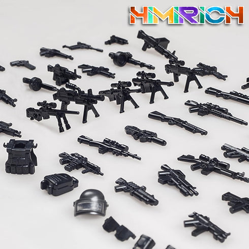 Pack, Set 50+ WW2 U.S. Second Edition Military Weapons Military Toy Gun for Classic Building Blocks, Pieces Army