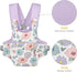 GAGAKU Baby Doll Carrier for Kids, Reborn Baby Carrier with Adjustable Straps for American Girl Doll - Purple (Flowers)