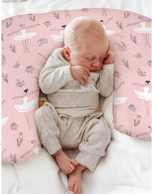 Pink Dancer Ballet Girls Baby Nursing Pillow Covers Ballets Dancing Sport Nursery Feeding Pillowcase for Breastfeeding