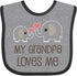inktastic My Grandpa Loves Me Baby Bib