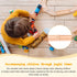 Warmshine 20 Set Pcs Straight Wooden Tracks Expansion Wood Train Track Pieces Connectors Adapters Male Male Female
