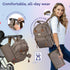 Backpack, Pack RUVALINO Diaper Bag Multifunction Travel Maternity Baby Changing Bags, Large Capacity, Waterproof, Khaki
