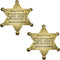 iMagitek 2 Pack 2.6 Inch Mental Western Sheriff Badge for Kids Party Favors and School Carnival Prizes