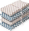 FIGEPO 4 Pack Checkered Changing Pad Covers Neutral Breathable Fitted Baby Sheets Nursery