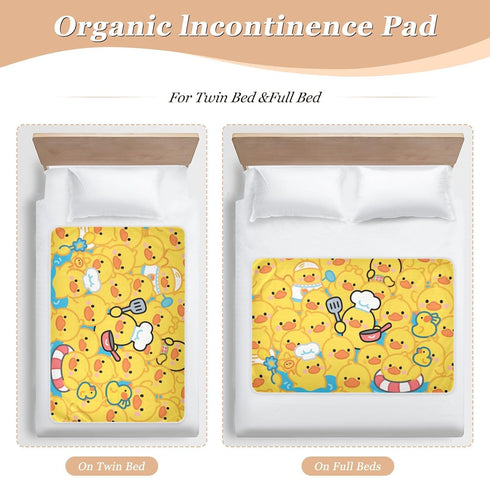 siphylline 52" 34" Cartoon Cute Duck Yellow Extra Large Resuable Training Pee Pads for Kids Highly Absorbent Diaper