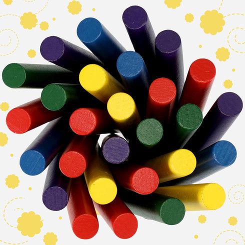 50 5 8 Inch Set Halloscume Pcs Rhythm Sticks for Kids Classroom Activities, Colors of Music Sticks, Wooden Percussion