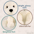 Bearington Everest The Polar Bear Plush, 10.5 Inch Stuffed Animal