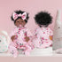 20 inch Set 17-20 Inch Aori Lifelike Reborn Baby Dolls Clothes Purple Clothing Floral Jumpsuits for Newborn Girl Doll