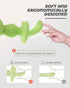 DF DUALFERV 4 Pcs Baby Spoons for Self Feeding, Silicone Toddler Utensils with 2 Cases, Green, Grey