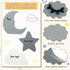 Briwooody 3 Pcs Moon Stars and Cloud Celestial Nursery Decor Bohemian Wood Nursery Shelves Decoration Wooden Nordic