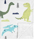 Sweet Jojo Designs Modern Dino Mod Dinosaur Baby Boy Receiving Security Swaddle