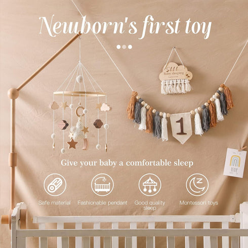 let's make Baby Crib Mobile for Boys Girls| Boho Nursery Mobile| Gender Neutral Hand-Crocheted Mobile| Ceiling Mobile
