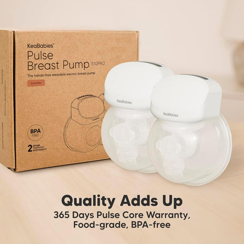 24mm S10 KeaBabies Breast Pump Hands Free, Wireless Breast Pump Wearable - Double Electric Breast Pumps Portable, On