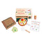 Pearhead Wooden Pizzeria Montessori Pretend Play Food Set, 38-Piece Play Kitchen Accessories,