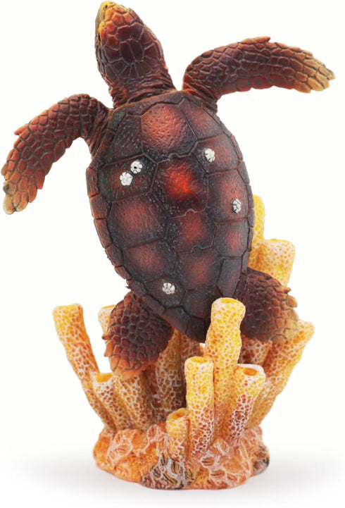 Gemini&Genius Sea Turtle Toys for Kids - Realistic Sea Turtle Figurine Toy - Under The Sea Life Educational Gifts and