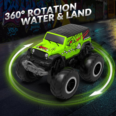 2.4GHz 1:20 STEMTRON Amphibious Remote Control Car All Terrain Off-Road RC Car Remote Control Boat Gifts for Kids Boys