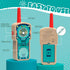 Letoiz 2 Pack 3-12 1000FT 2 Robot Walkie Talkie for Kids, Wooden Handheld Walkie-Talkie for Boys and Girls Ages Hiking