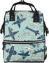 QSMJKLD Airplane Diaper Bag with Changing Pad, Pacifier Holder - Multifunction Travel Nappy