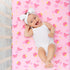 1 Pack UOMNY Crib Sheet,Strawberry Bow Crib Sheets Baby Sheet for Standard Crib and Toddler Mattresses Nursery Bedding