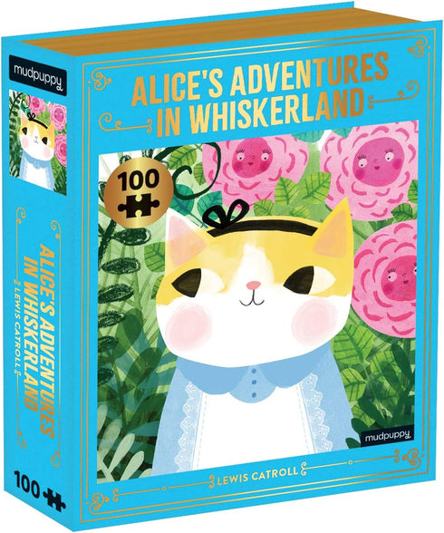 Mudpuppy Alice’s Adventures in Whiskerland Puzzle, 100 Pieces, 10.75” x 13.5” – Bookish Cats Jigsaw for Ages 6+