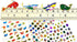 Fish007 - 6 Sheets of Fish Scrapbook Stickers, Small Reflective Fish Stickers for Kids - 4 X 5.25"/sheet (Clownfish,