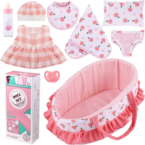 12 Inch Set, 12 Inch GAGAKU Baby Doll Bassinet Carrier, Baby Doll Accessories Baby Doll Carrier Accessories for Baby