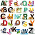 DEKOSH Animal Alphabet Kids Wall Decals - Peel & Stick Educational Stickers for Playroom Classroom