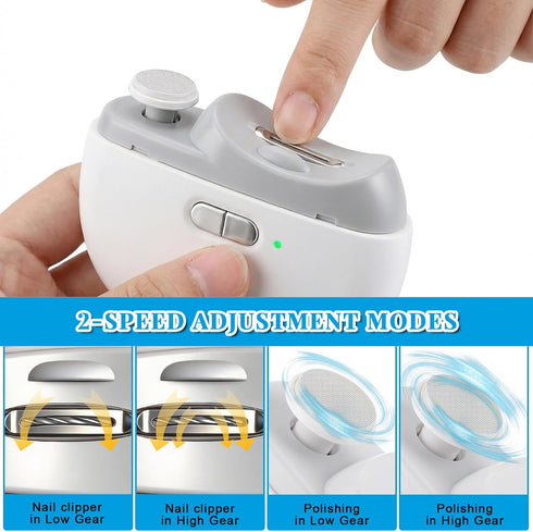 generic 2026 3 1 Trimmer 2 Upgraded in Automatic Electric Nail Clipper USB Rechargeable Electric Nail with LED Light