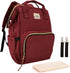 Ramhorn Diaper Backpack Multifunction Travel Backpacks Waterproof Back Pack for Mom, Red